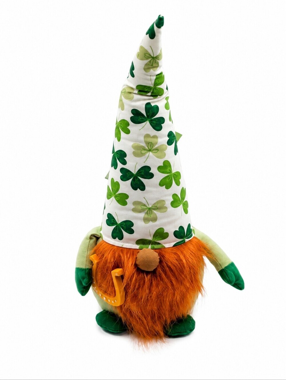 ST. PATRICK'S DAY 20" GNOME NWT Horseshoe Green Clovers 🍀